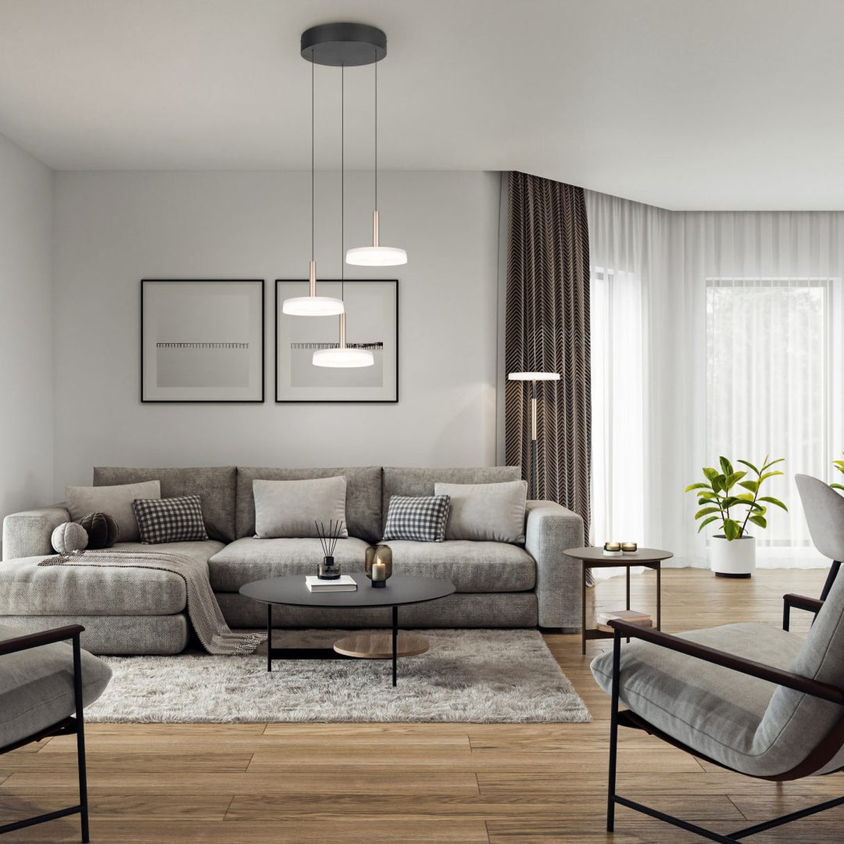 Celeste LED Glass Floor Lamp – Coffee