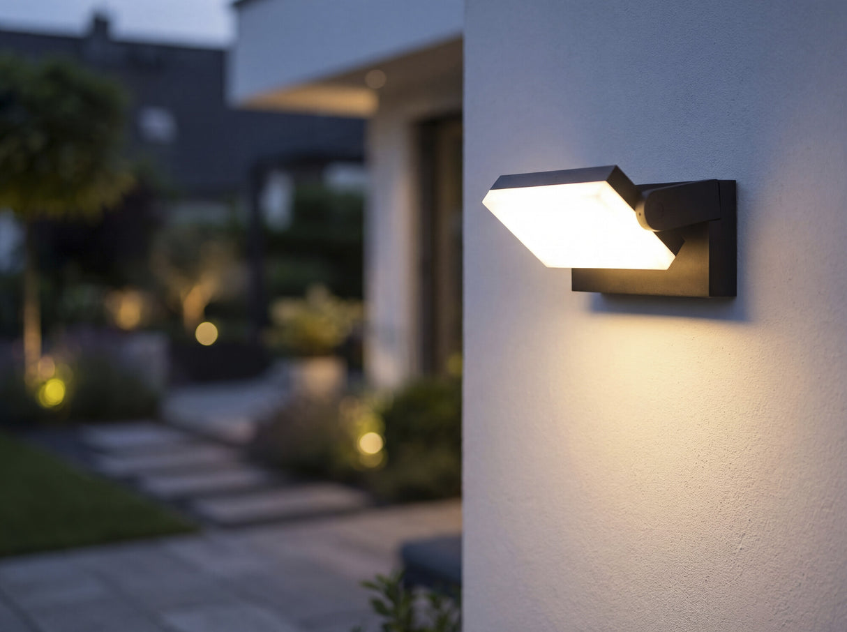 Xerto EL 20W PIR Garden Spike Light Colour Selectable IP44 - Black