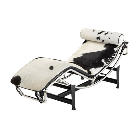 Leco Chaise Longue - White and Chrome