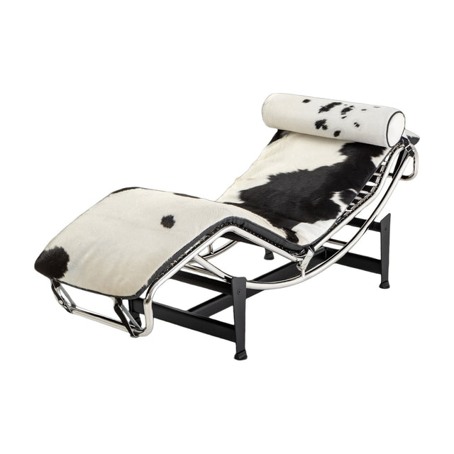 Leco Chaise Longue - White and Chrome