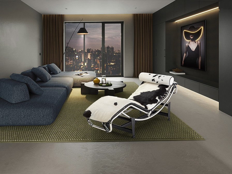 Leco Chaise Longue - White and Chrome