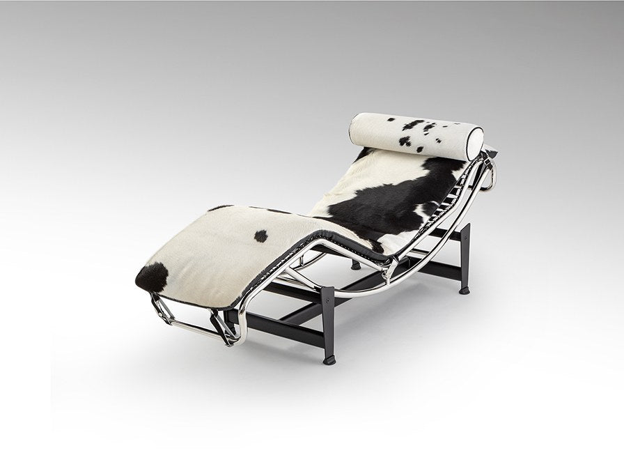 Leco Chaise Longue - White and Chrome
