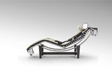 Leco Chaise Longue - White and Chrome
