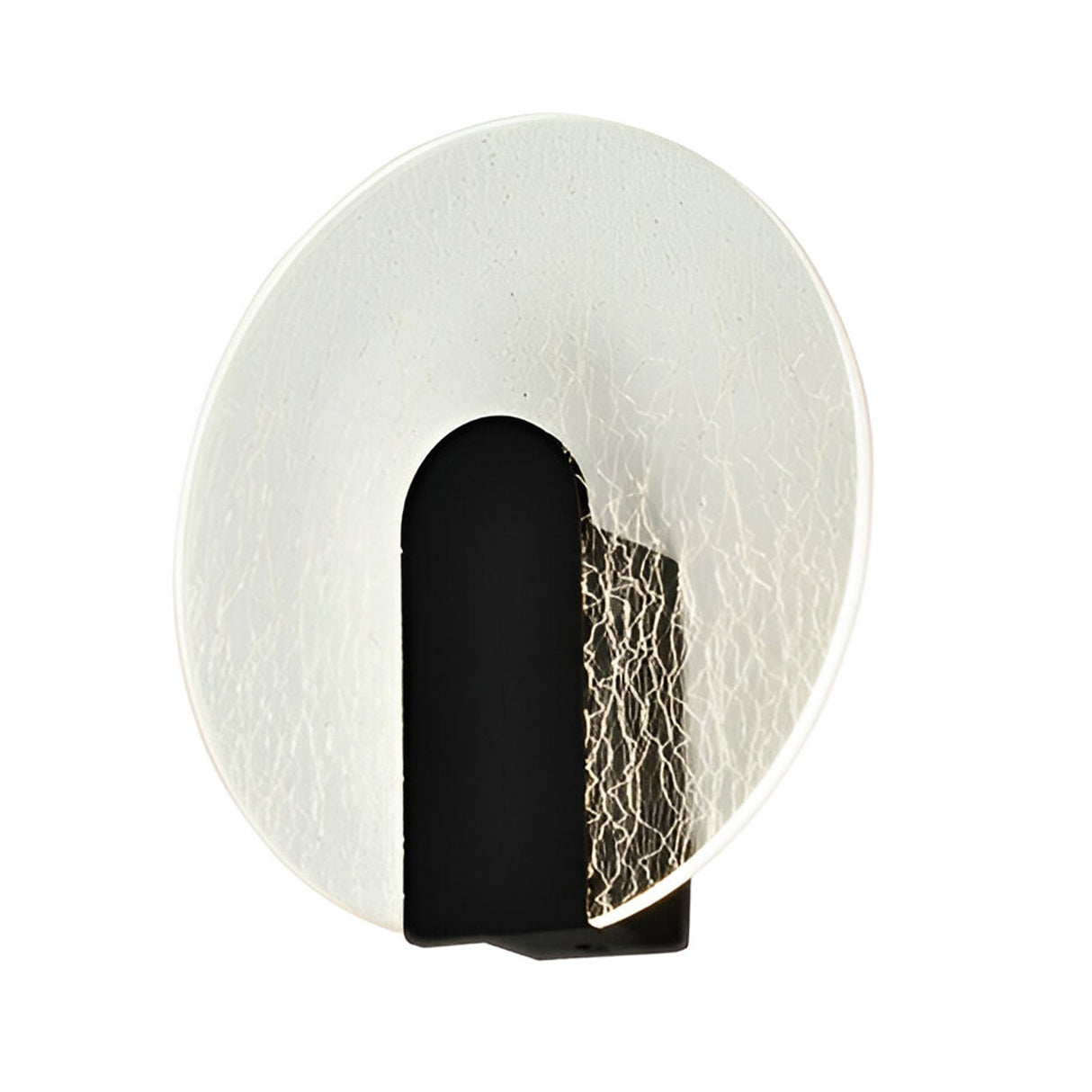 Auris Round LED Wall Light 5.5W 3000K - Matte Black/Transparent