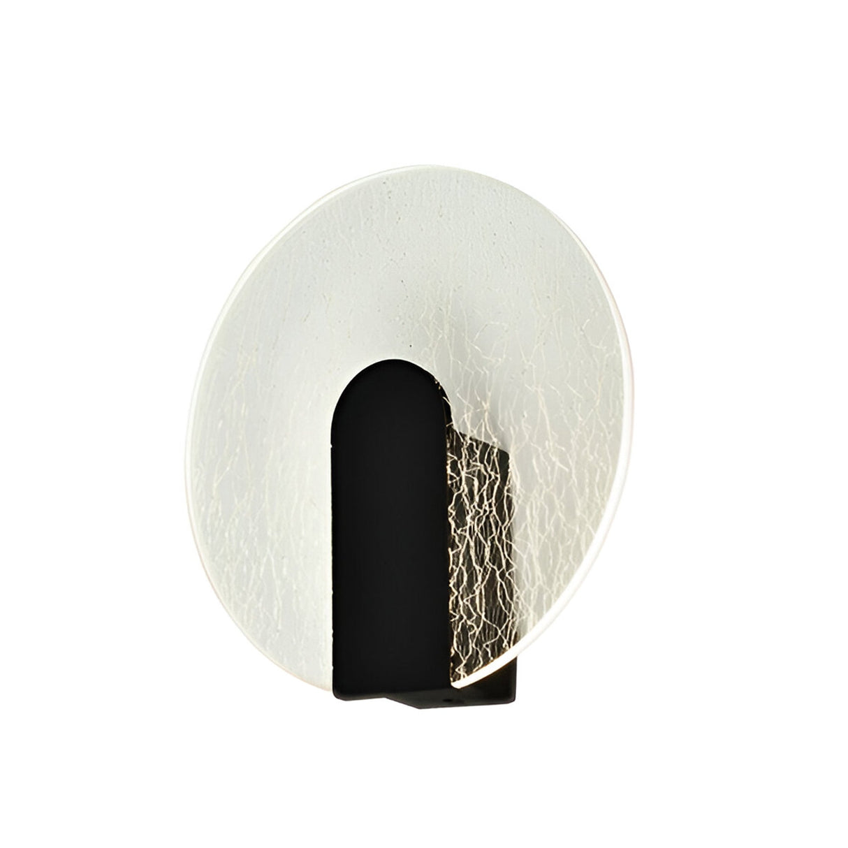 Auris Round LED Wall Light 5.5W 3000K - Matte Black/Transparent