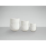 Jazmin Set 3 Fiberclay Planters - White