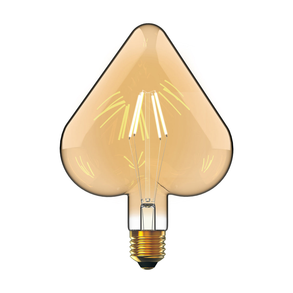 E27 Giant Heart Dimmable LED Bulb 4W 2100K - Amber