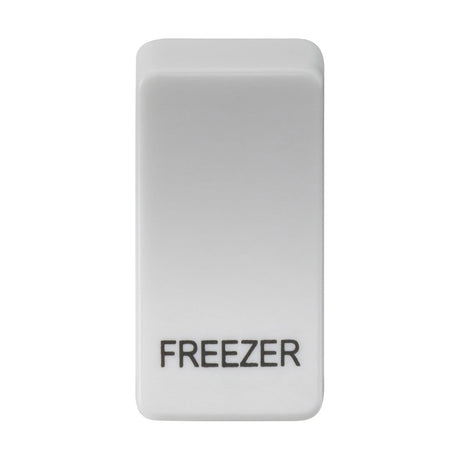 The Switch Cover, marked "FREEZER" in bold black text, features a white rectangular design with rounded corners and is crafted from durable ABS material.