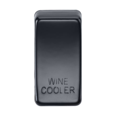 A sleek, rectangular switch cover finished in a stylish Matt Black with "WINE COOLER" embossed on the front.