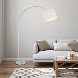Hotel Arched Floor Lamp – Satin Nickel