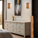 Karuni 3 Light Wooden Floor Lamp – Natural