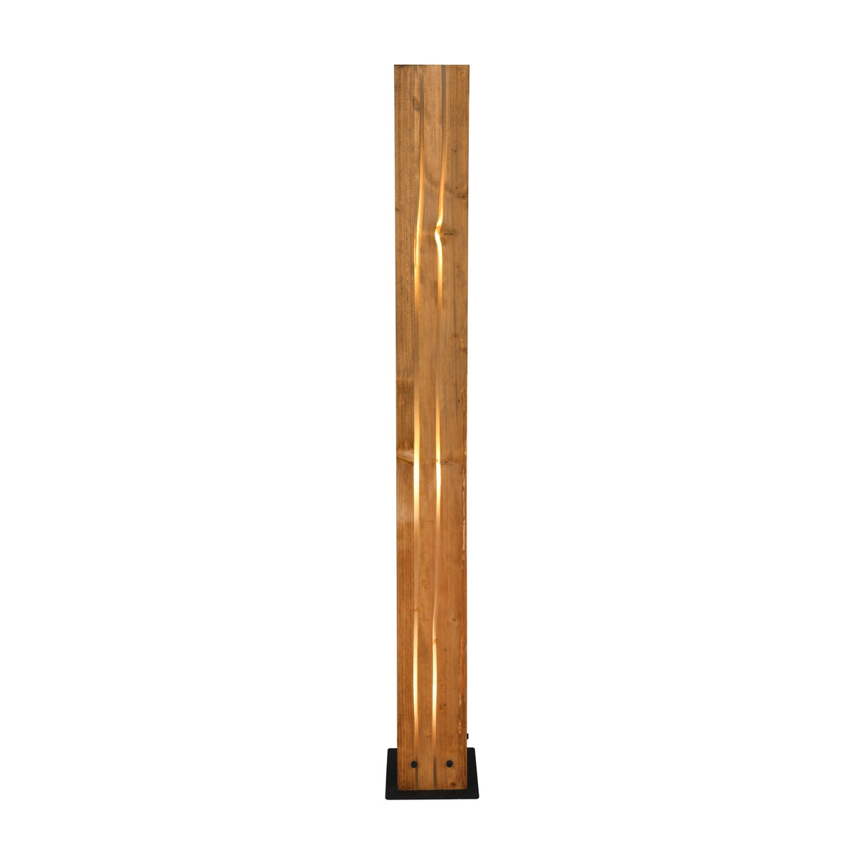 Karuni 3 Light Wooden Floor Lamp – Natural