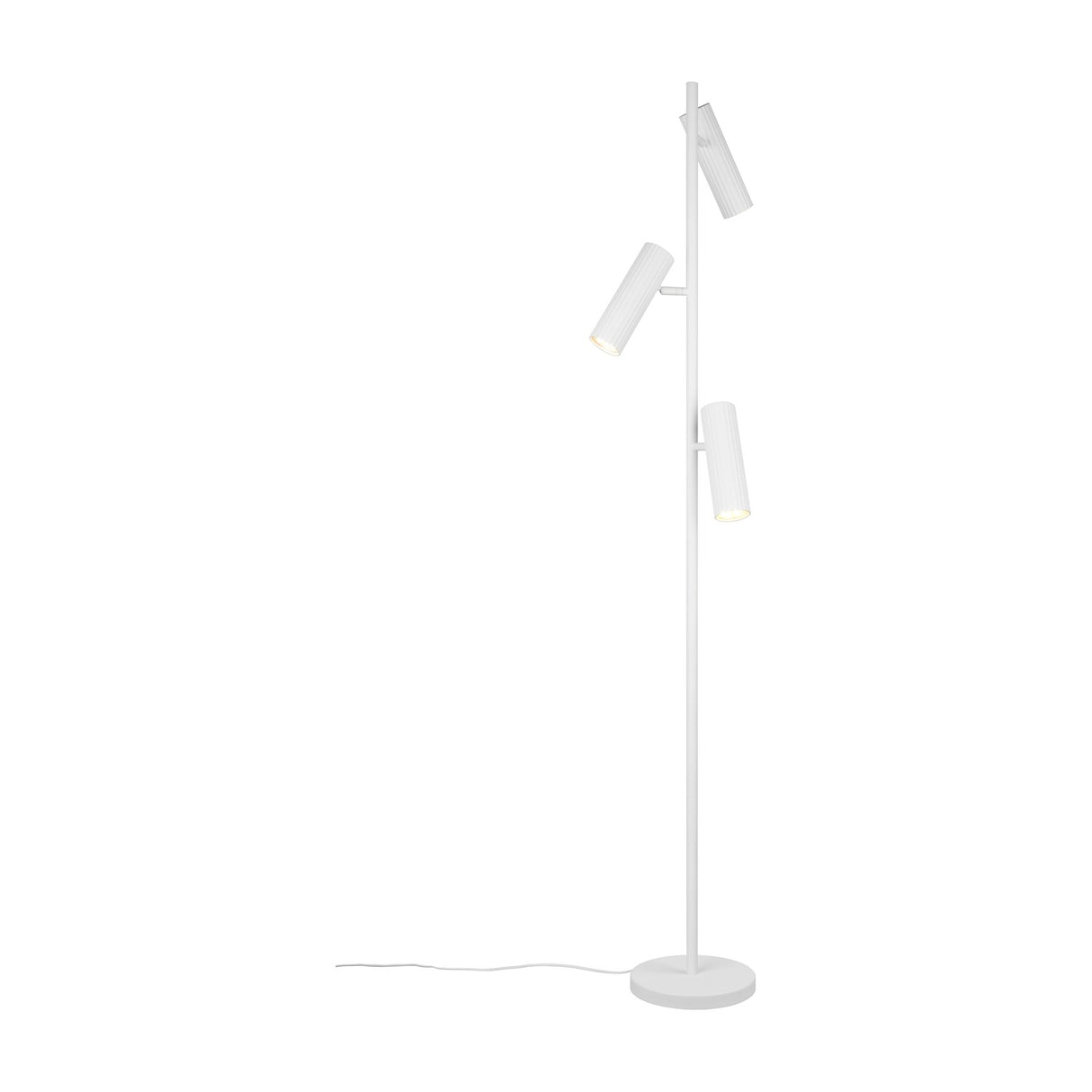 Soka 3 Light Tube Floor Lamp – Matt White