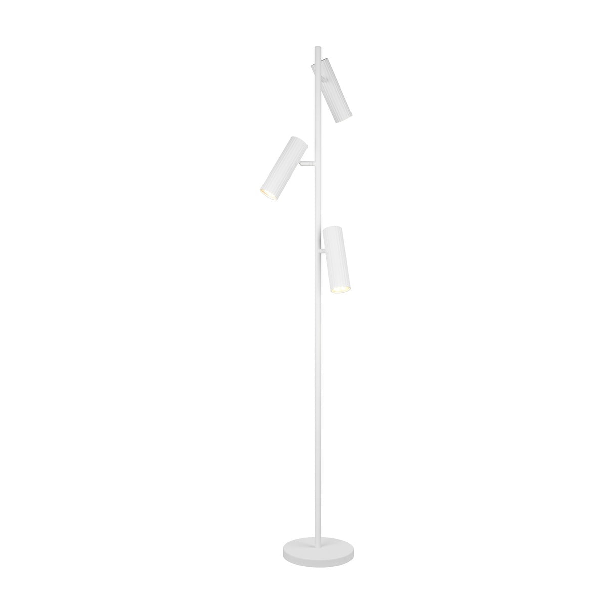 Soka 3 Light Tube Floor Lamp – Matt White