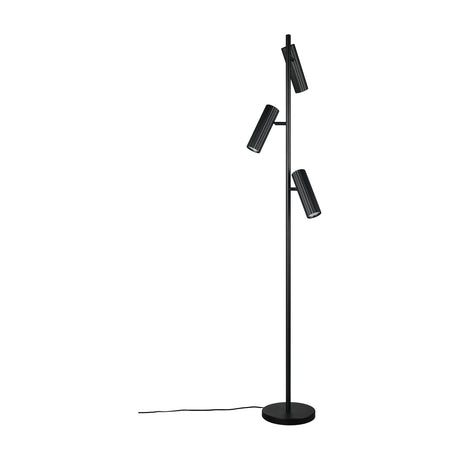 Soka 3 Light Tube Floor Lamp – Matt Black