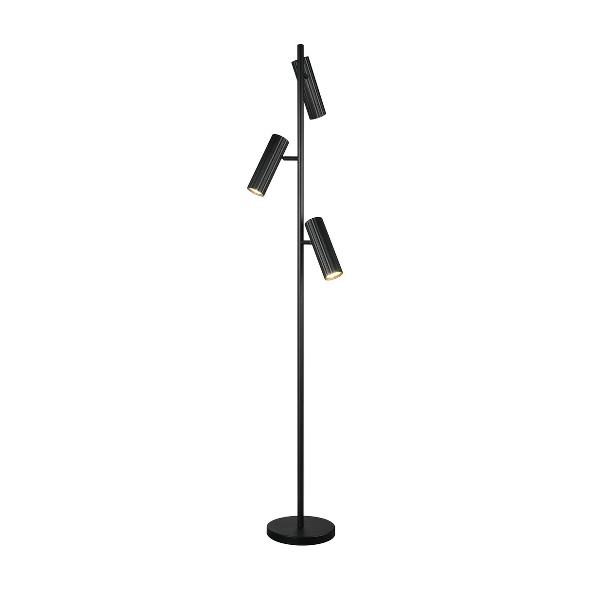 Soka 3 Light Tube Floor Lamp – Matt Black