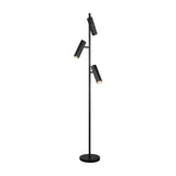 Soka 3 Light Tube Floor Lamp – Matt Black
