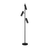 Soka 3 Light Tube Floor Lamp – Matt Black