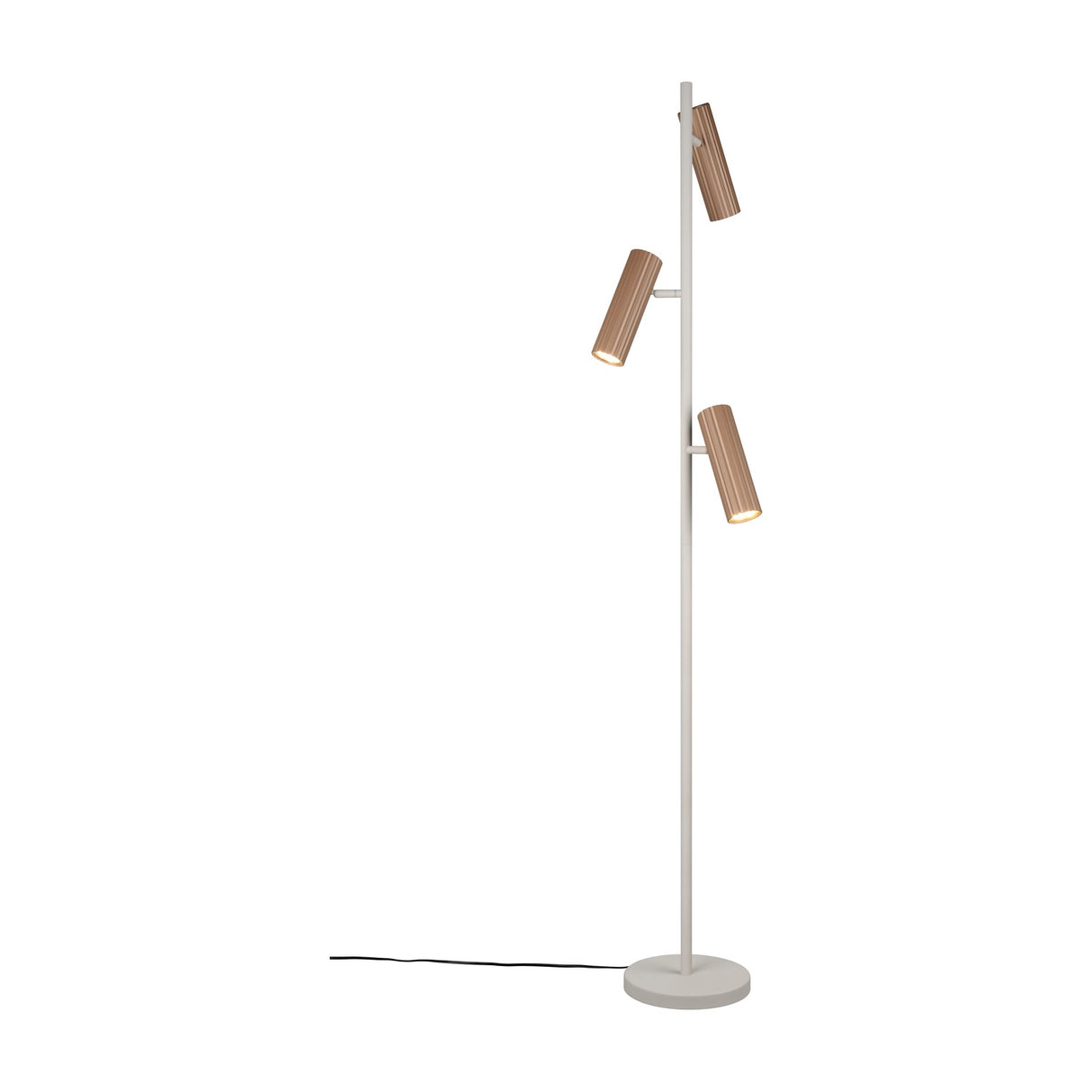 Soka 3 Light Wooden Floor Lamp – Coffee
