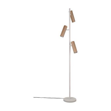Soka 3 Light Wooden Floor Lamp – Coffee