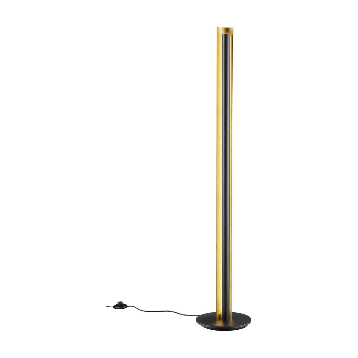Texel LED Tube Floor Lamp – Black & Gold