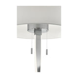 Nandor LED Fabric Floor Lamp – Satin Nickel