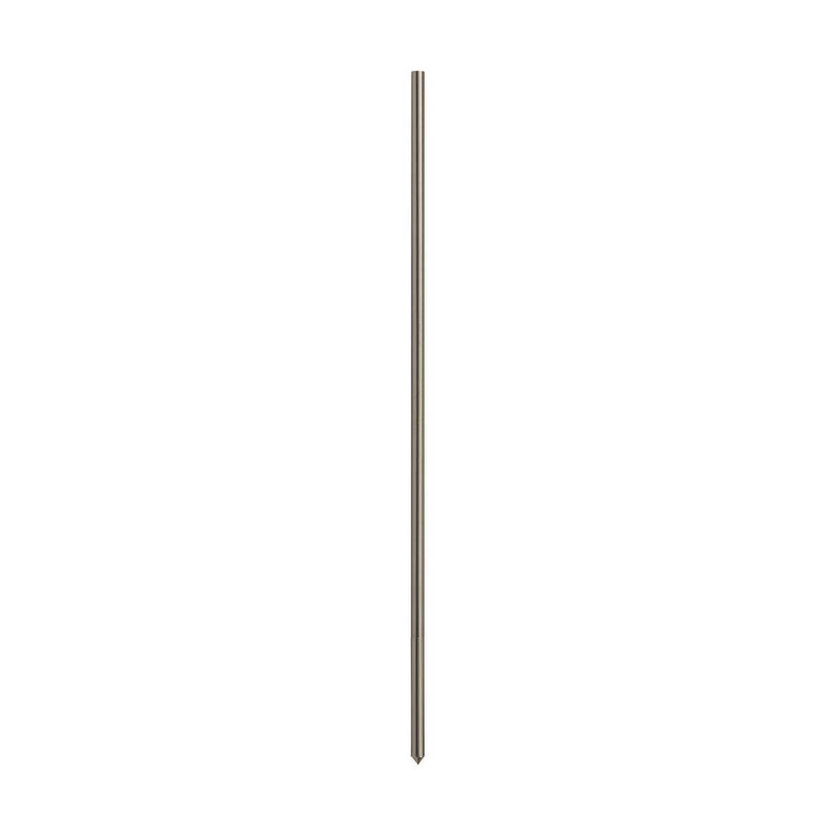 The Extension Ground Spike Stainless Steel, designed with a long, thin profile and a pointed end, is elegantly displayed vertically against a white background.
