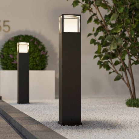 Witham LED Lantern 80cm Outdoor Lamp Post – Anthracite