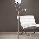 Chris 2 Light LED Glass Floor Lamp – Chrome