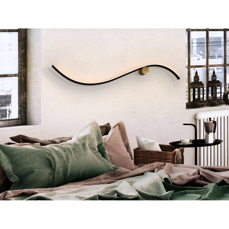 Siloe LED Wall Light 13W 3000K -  Black/Gold