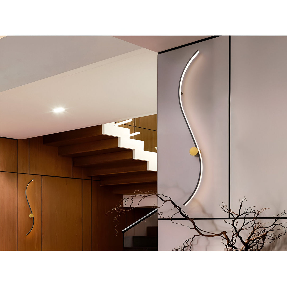 Siloe LED Wall Light 13W 3000K -  Black/Gold