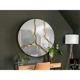 Surcos Circle Wall Mirror Gold - 100cm
