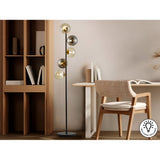 Inoa Glass Floor Lamp - Black/Amber