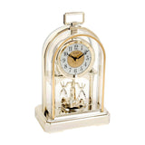 Arch Anniversary Style Plastic Mantel Clock with Handle - Gold