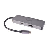 AV:Link 7 Port USB 3.2 Type-C hub in brushed aluminium with tethered USB-C cable, HDMI, USB-C PD, USB-A and SD card reader ports, on a white background.