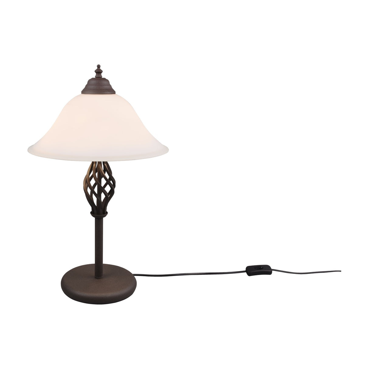 Rustica 2 Light Glass Table Lamp – Rust