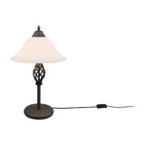 Rustica 2 Light Glass Table Lamp – Rust