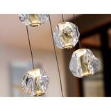 Zaria 5 Light Dimmable LED Cluster Pendant 21W 3000K - Transparent