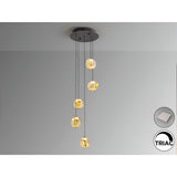 Zaria 5 Light Dimmable LED Cluster Pendant 21W 3000K - Gold