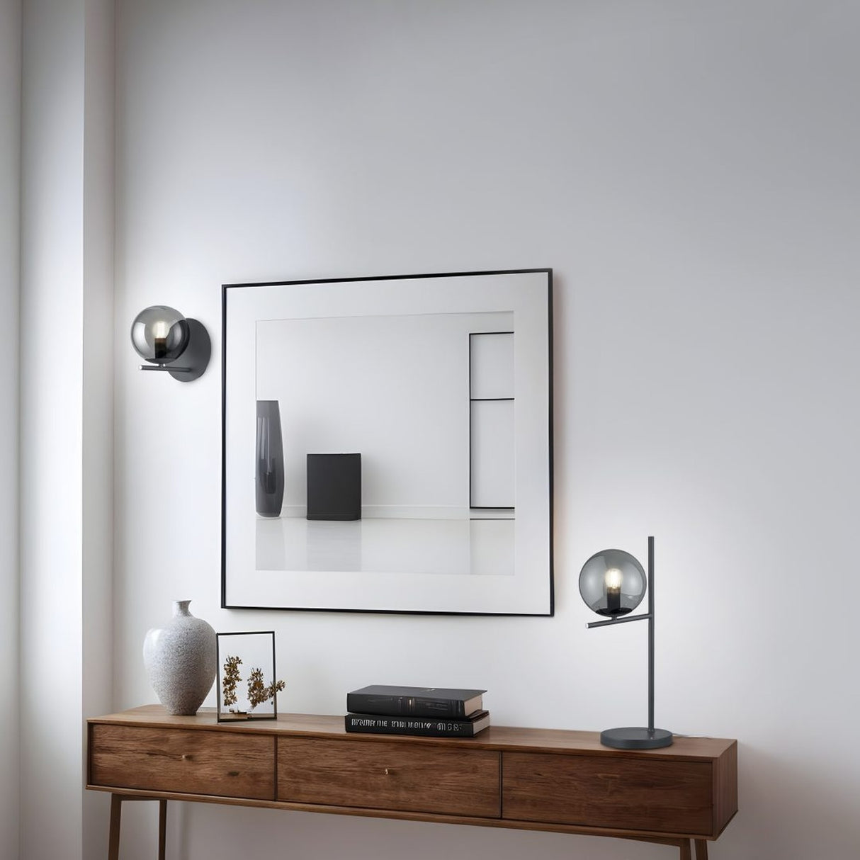 Pure Glass Table Lamp – Anthracite