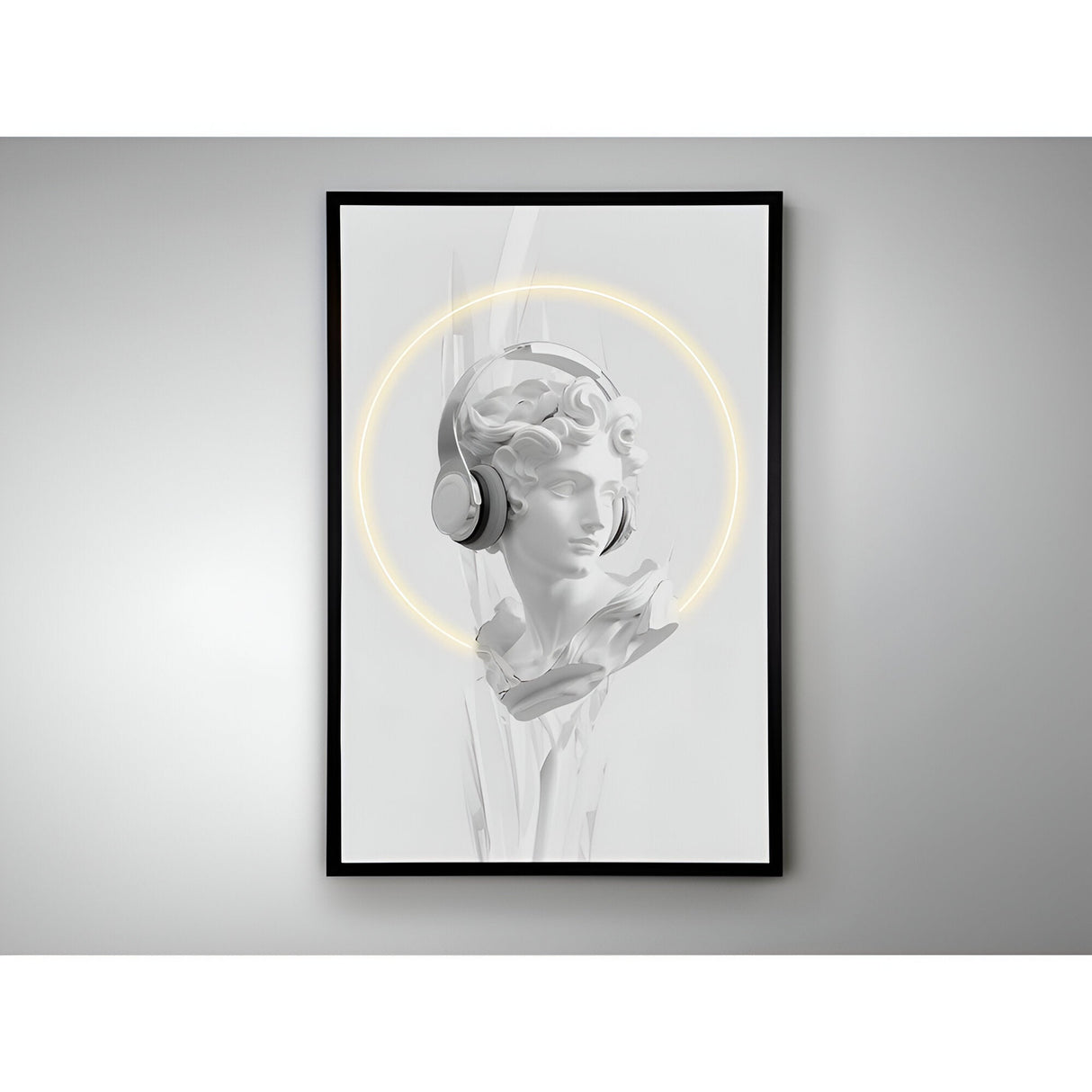 Busto Blanco Monochrome LED Painting – 80x120cm