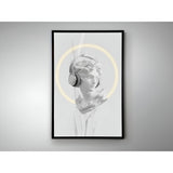 Busto Blanco Monochrome LED Painting – 80x120cm