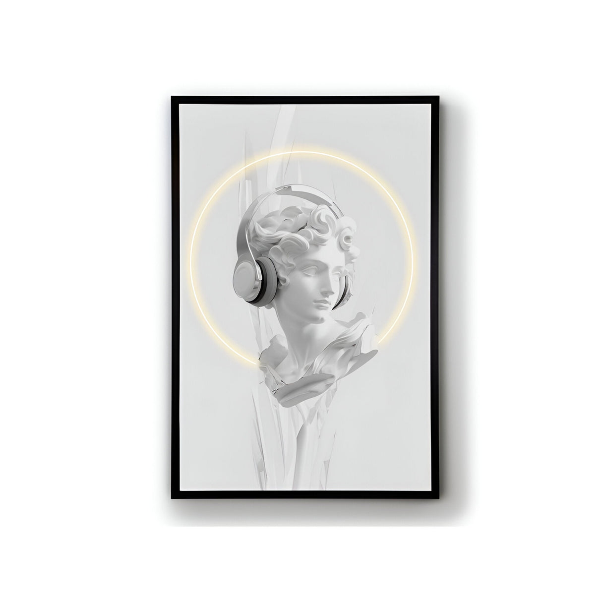Busto Blanco Monochrome LED Painting – 80x120cm
