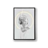 Busto Blanco Monochrome LED Painting – 80x120cm