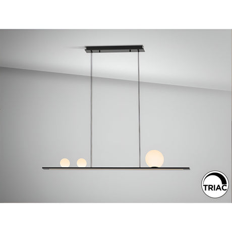 Mila Dimmable LED Linear Suspension Light 31W 3000K - Black