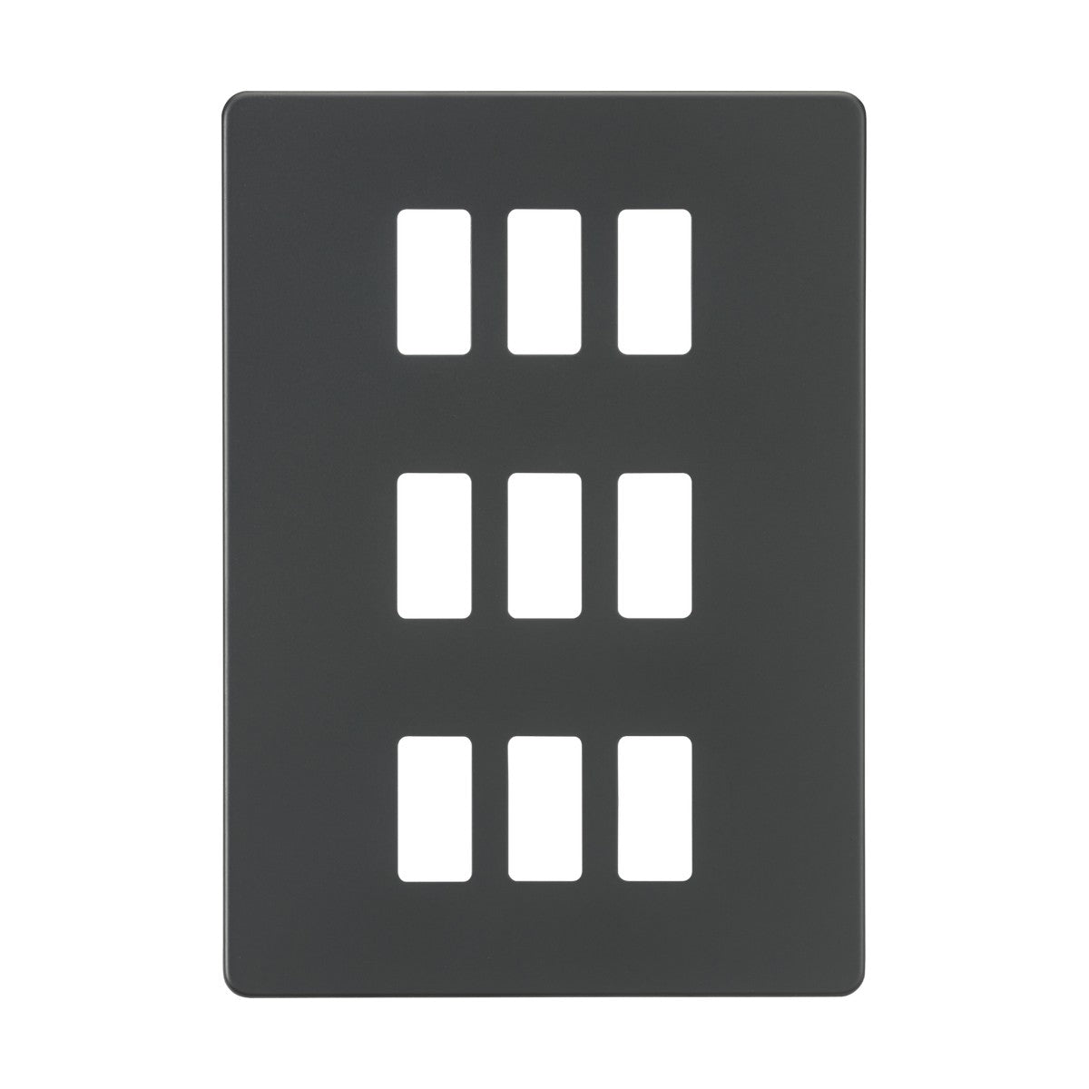 Screwless 9G grid faceplate - anthracite