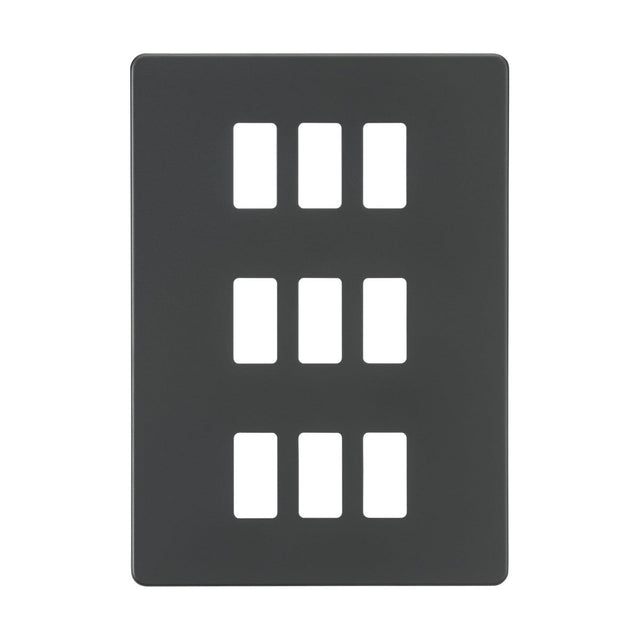 Screwless 9G grid faceplate - anthracite