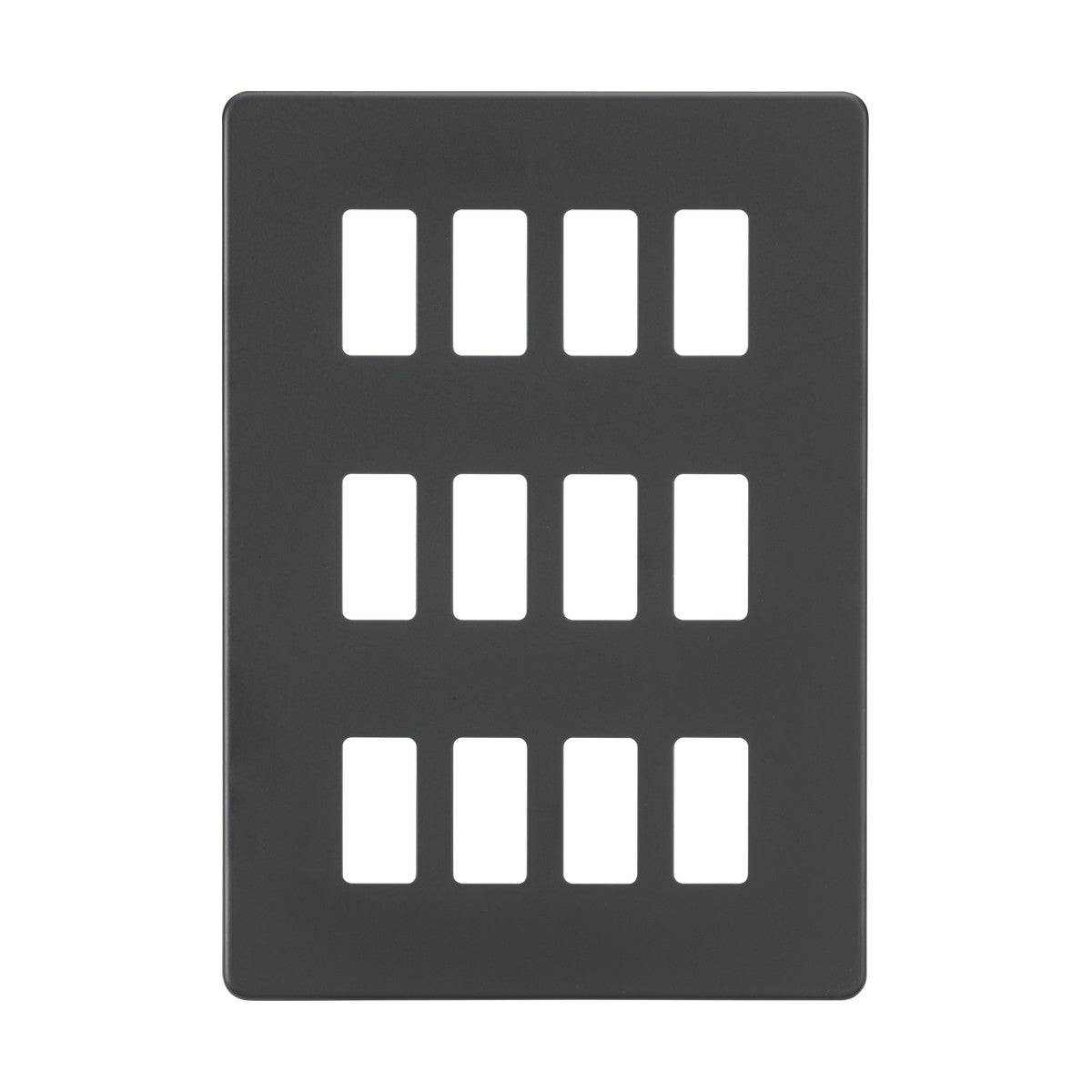 Screwless 12G grid faceplate - anthracite