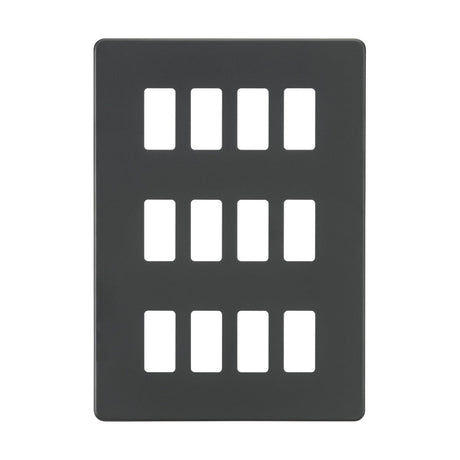 Screwless 12G grid faceplate - anthracite