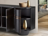 Luca Sideboard - Dark Oak and Rose Gold